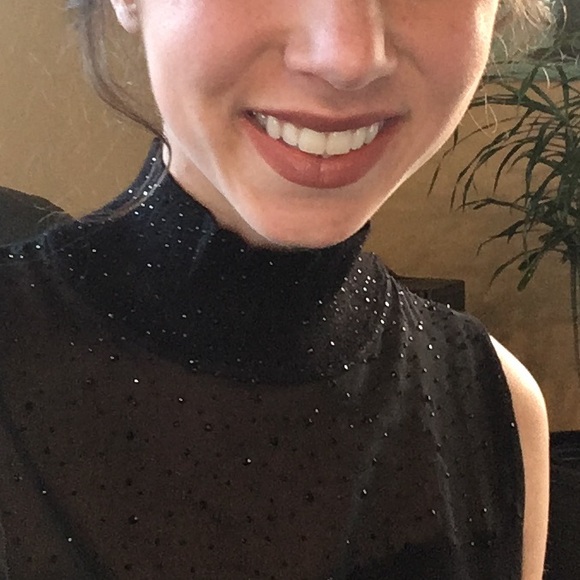 Black Glimmer Sweater Tank - Picture 1 of 5